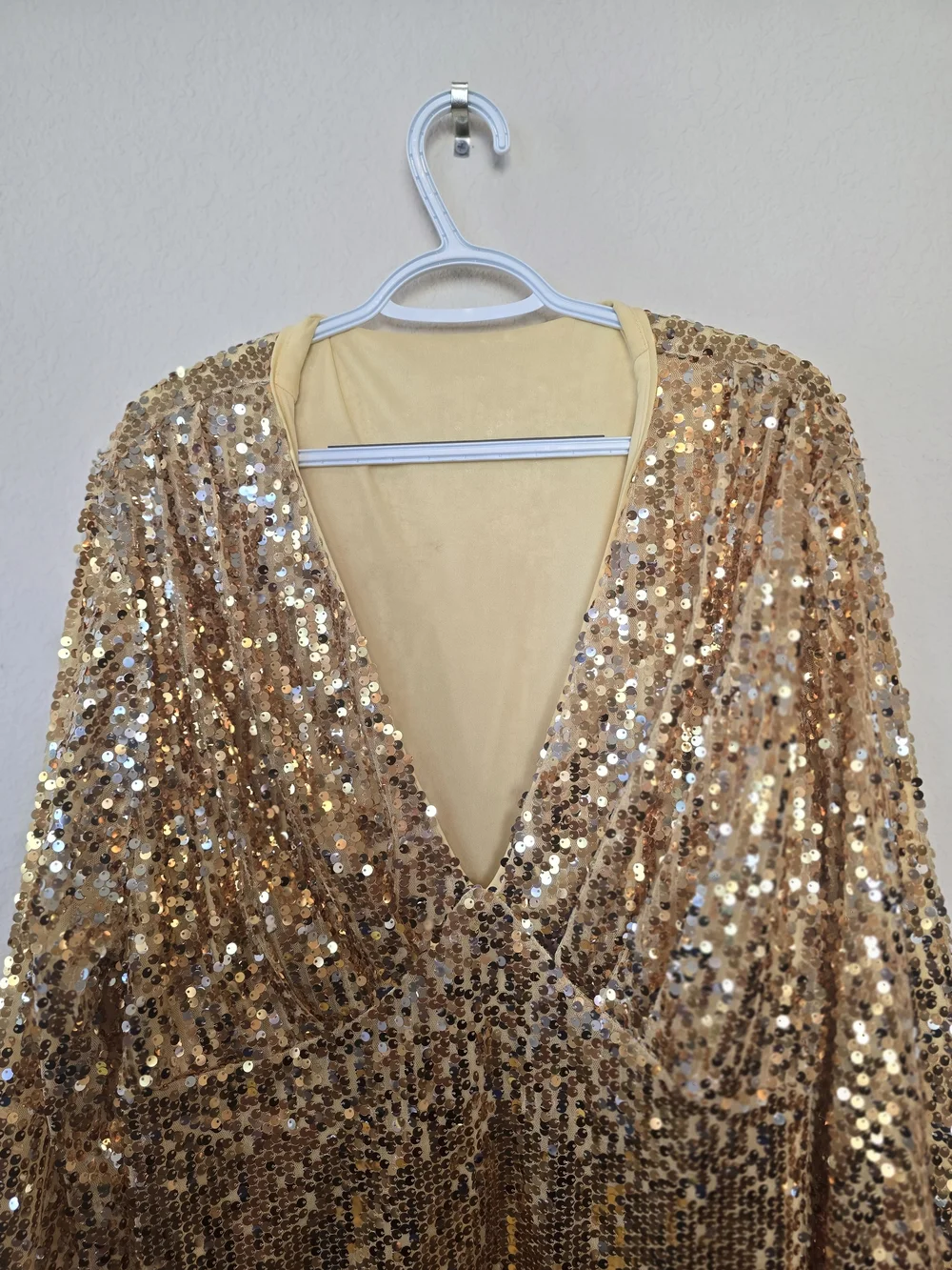 SHEIN Curve DeepV Sequin Party Dress Sz 3X